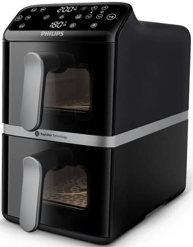 PHILIPS NA461/00 Airfryer 4000 Series Stacked Dual Basket |10 Liters total (Dual Basket)