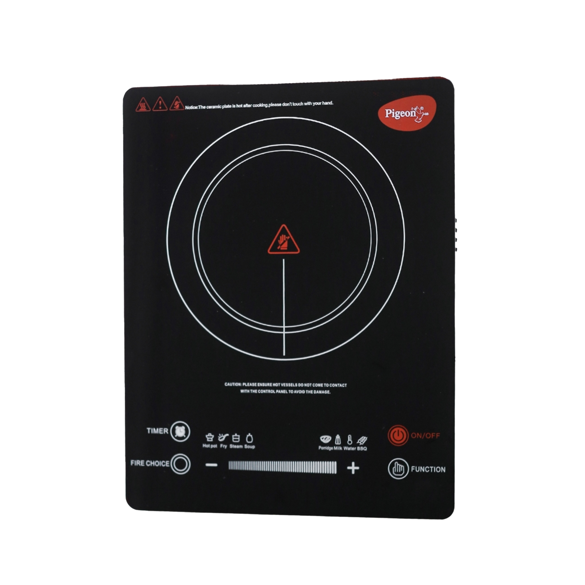 Pigeon EVA+ SAP14666 Infrared Cooktop 2200 Watts Black Full touch Panel